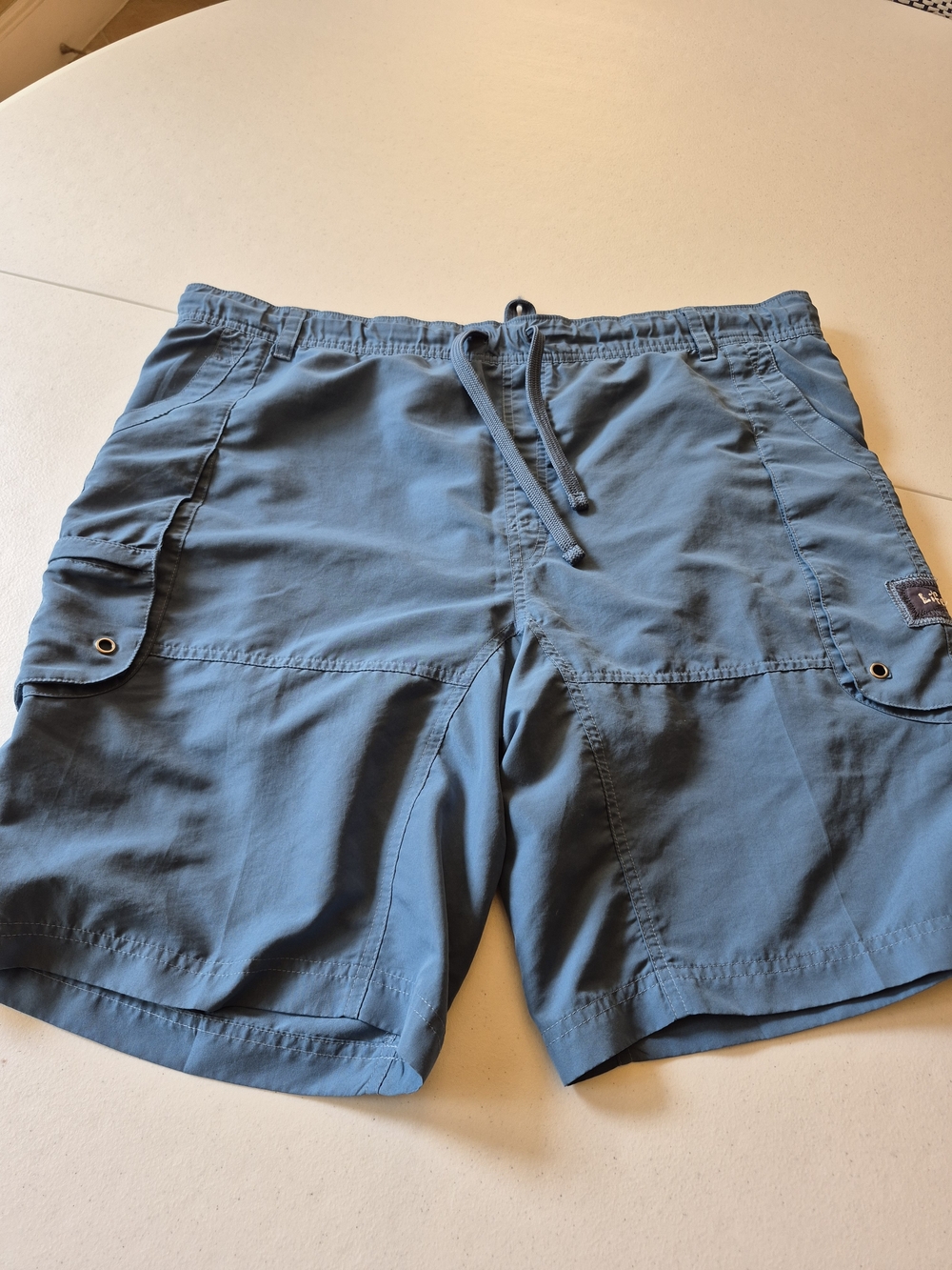 Life Is Good Teal Cargo Swim Shorts with Drawstring Waist 4878